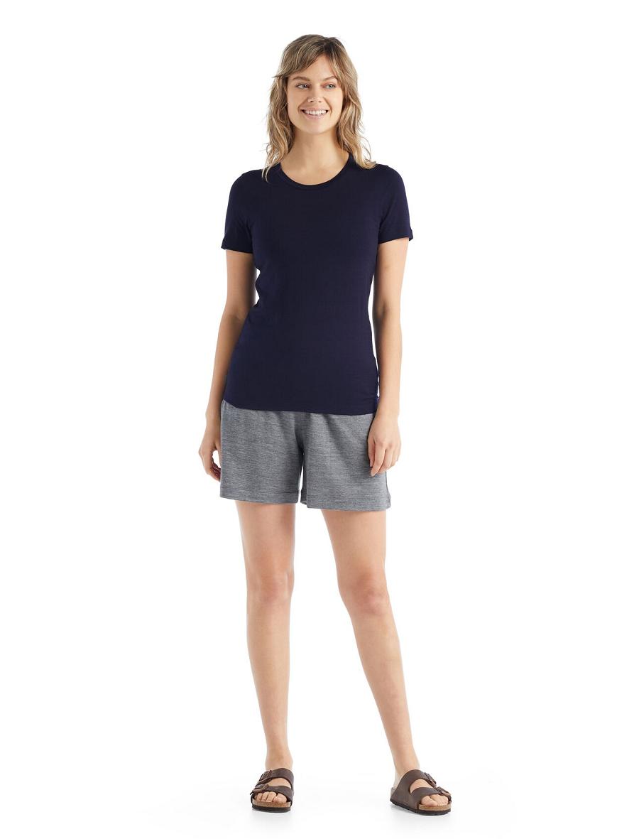 Midnight Navy Icebreaker Merino Tech Lite II Short Sleeve Women's T Shirts | AU 1577NWYB